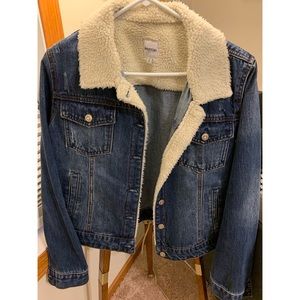 Denim jacket, sherpa lining